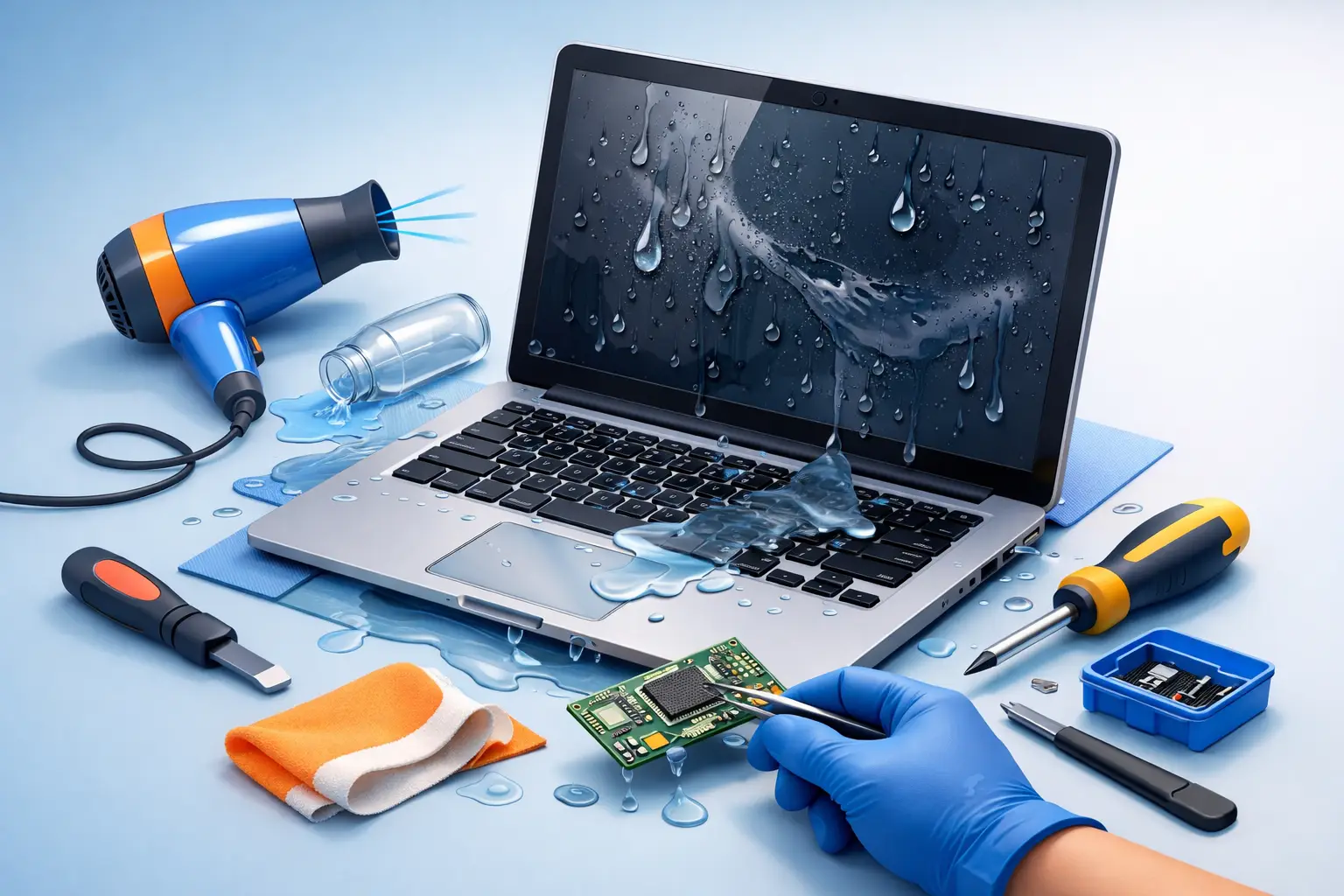 How to Repair Water Damaged Laptop