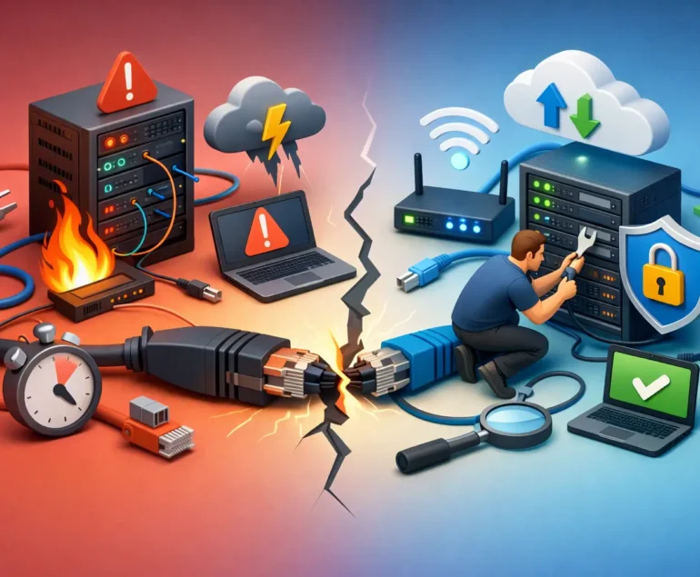 Top Causes of Office Network Downtime and Fixes