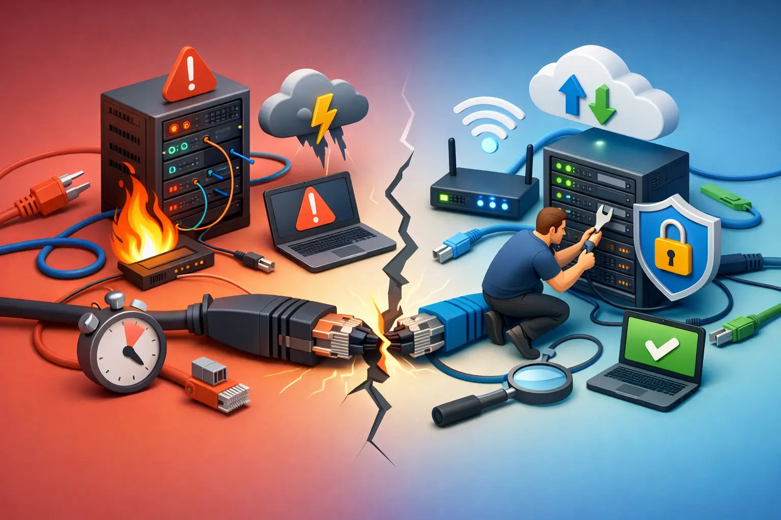 Top Causes of Office Network Downtime and Fixes
