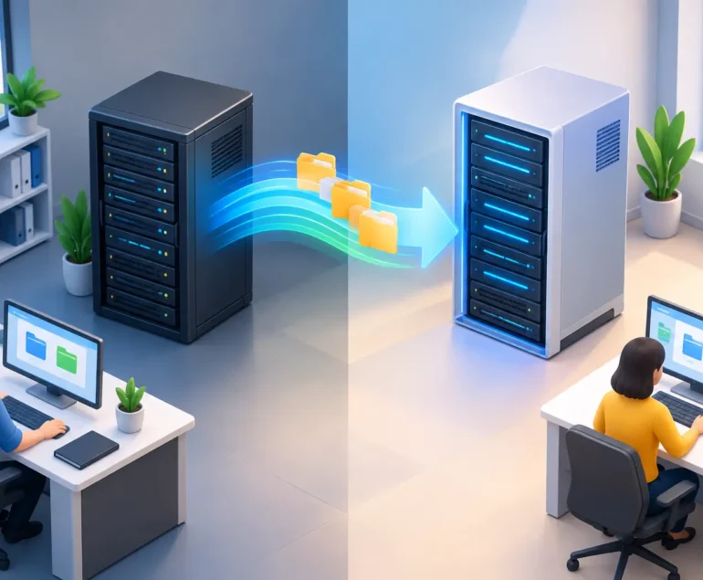 Small Office Server Migration Without Downtime