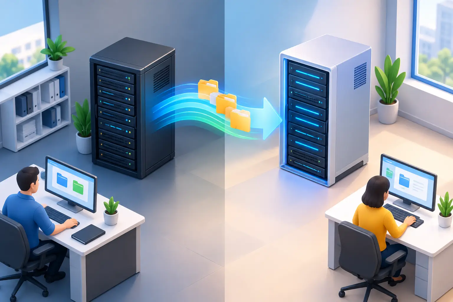 Small Office Server Migration Without Downtime